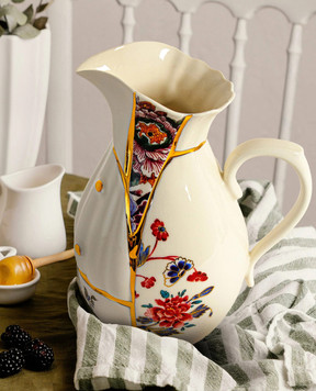 SELETTI Білий порцеляновий глечик Kintsugi 09645