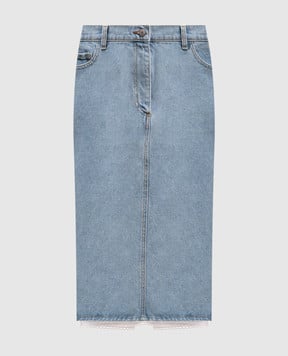 Magda Butrym Голубая джинсовая юбка с патчем логотипа DENIM15SKIRT179526