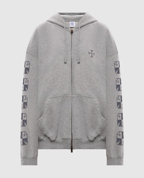 Vetements Серая спортивная куртка с брендовым принтом ME76ZU180G