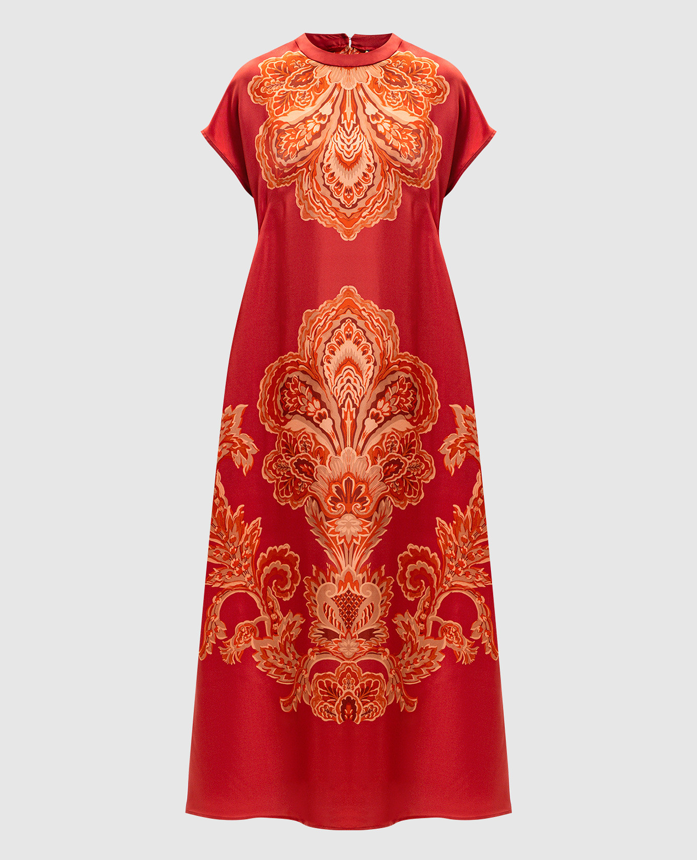 

Красное платье миди JAVIER из шелка, Красный, Повседневные платья