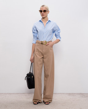 Twinset Бежевые джинсы с поясом 261TP2161