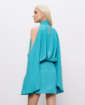Taller Marmo Бирюзовое платье мини Bacall SS2603