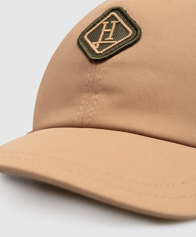 Herno Коричнева кепка з нашивкою монограми BER00068D12531 зображення 4