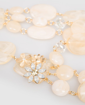 Dolman Bijoux Жовте багатошарове намисто з аплікацією 75150
