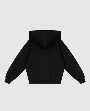 Dolce&Gabbana Дитяче чорне худі з принтом логотипа L4JWKZG7P2B812+