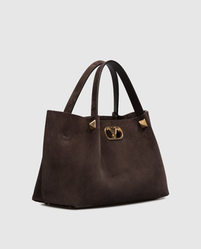 Valentino Коричнева замшева сумка-тоут 9W2B0T83AHA