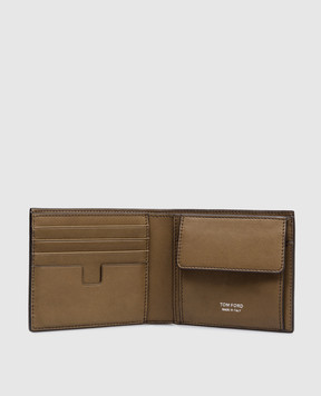 Tom Ford Коричневый портмоне из нубука с логотипом Y0278LCL504S