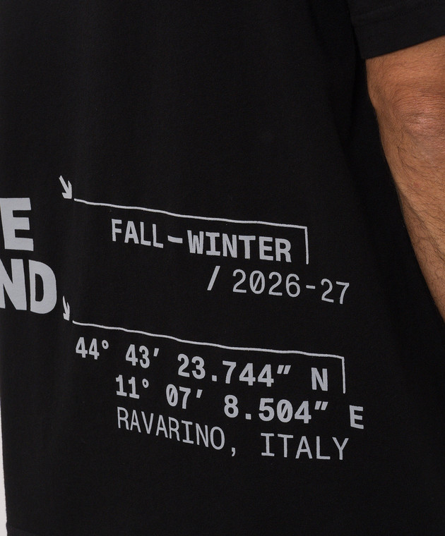 Stone Island Черная футболка с принтом Low Infos L2S152100001S0480 изображение 5