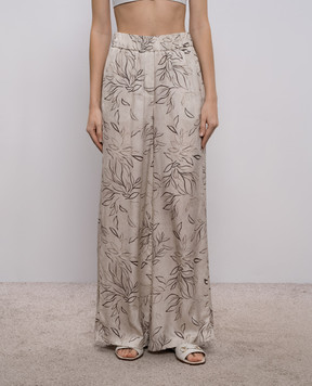 Peserico Бежеві палаццо в квітковий принт A0405204742