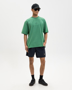 Stone Island Темно-синие шорты для плавания с нашивкой эмблемы L1S15B100B09S0046