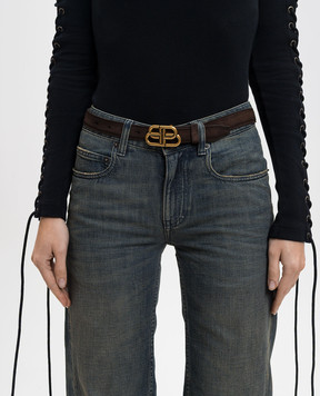 Balenciaga Коричневый замшевый пояс BB 5816902AB59