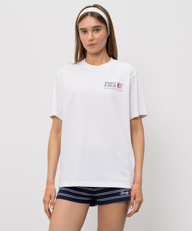 Sporty & Rich Біла футболка Promo TO119710431WH01 зображення 3