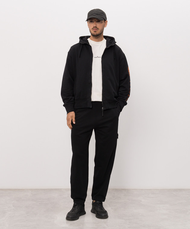 Stone Island Черные джоггеры с логотип патч L2S156200002S0051 изображение 2
