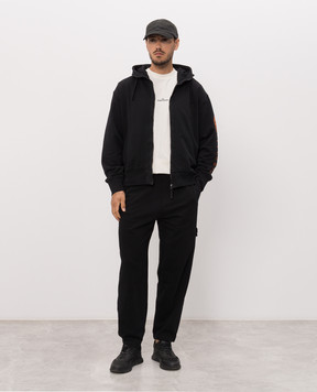 Stone Island Черная спортивная куртка с принтом логотипа L2S156100009S0467