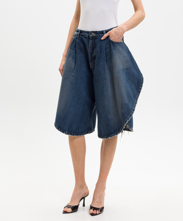 Balenciaga Сині джинсові шорти Tulip 872219TRW61 зображення 3