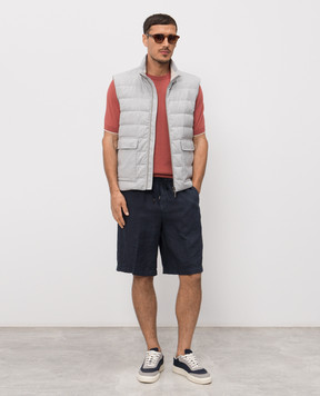 Peserico Сині шорти з льону R54235T00D02494