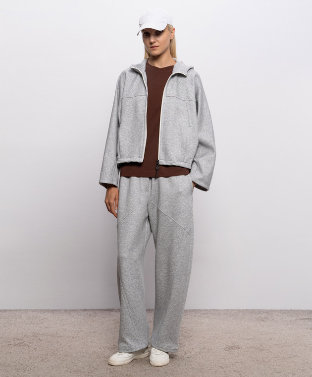Brunello Cucinelli Коричневая футболка с цепочкой мониль M0T81B2M10 изображение 2
