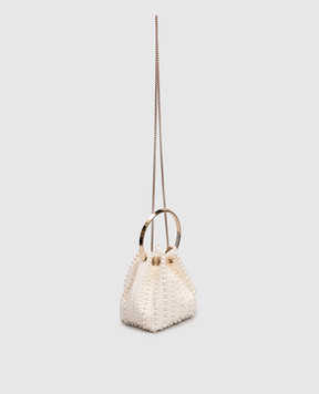 Jimmy Choo Сумка-кісет Bon Bon кольору айворі BONBONFSI