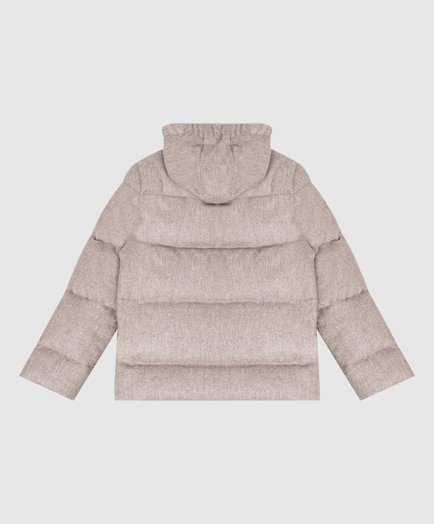 Brunello Cucinelli Дитячий сірий пуховик з вовни B038PJ335C зображення 2