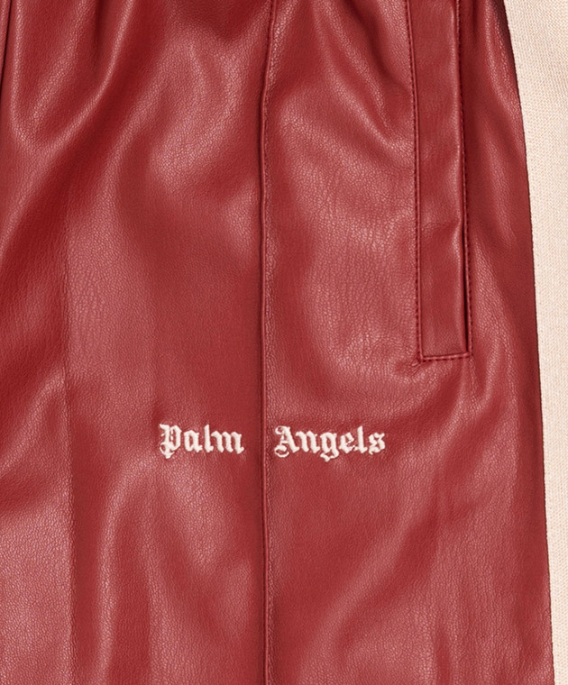 Palm Angels Дитячі червоні штани з брендовою тасьмою F6PAJGPA166 зображення 3