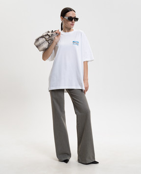 Vetements Біла футболка з принтом ME76TR227Ww