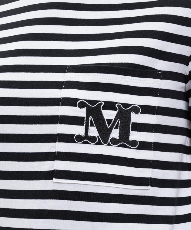 Max Mara Белая футболка OBOLI в полоску MXMOBOLI изображение 5