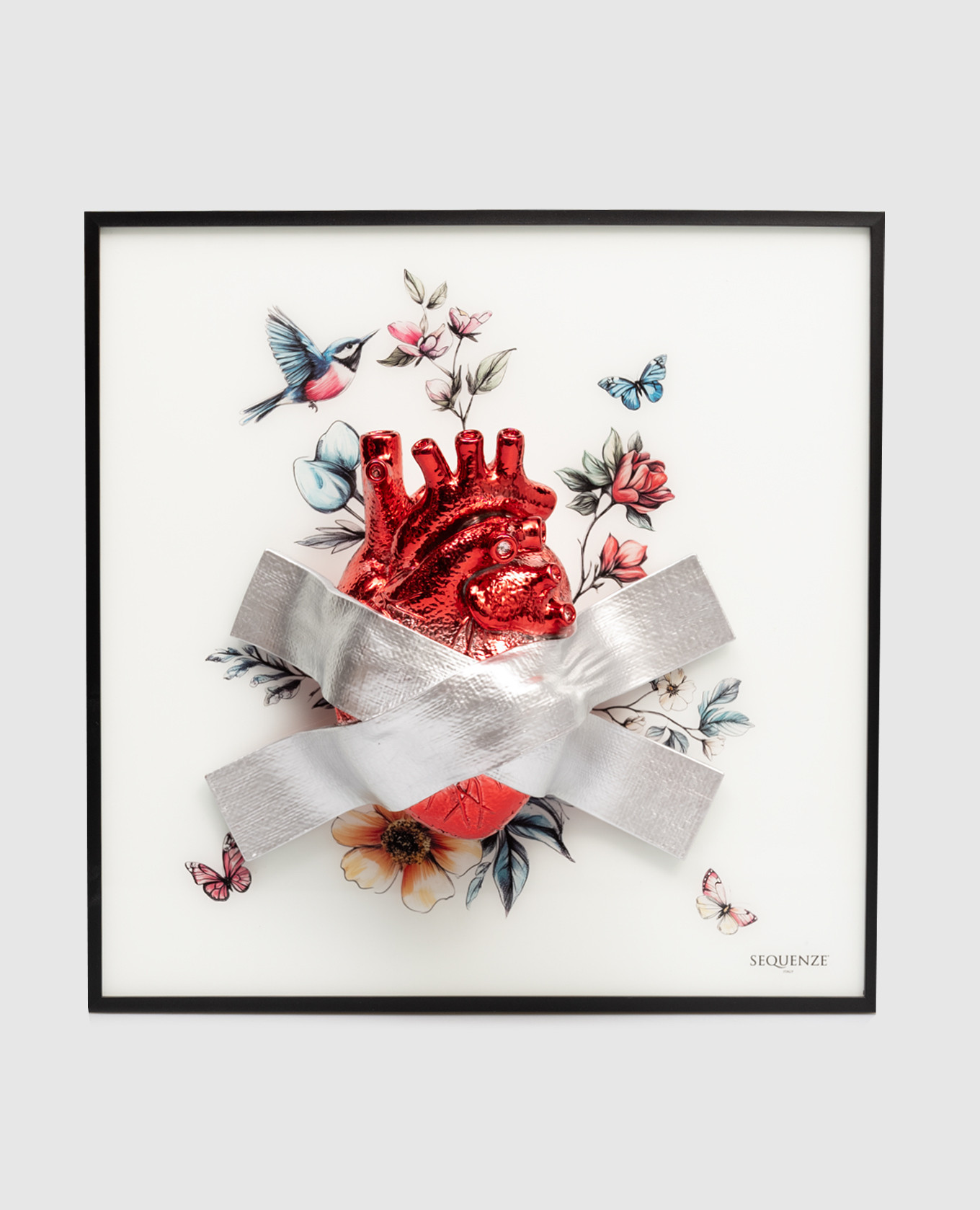 

Картина на стену Back to life с декоративным элементом в виде анатомического сердца, Белый, Декор