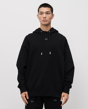 Off-White Чорне худі з принтом логотипа 44MBB085F5F00H