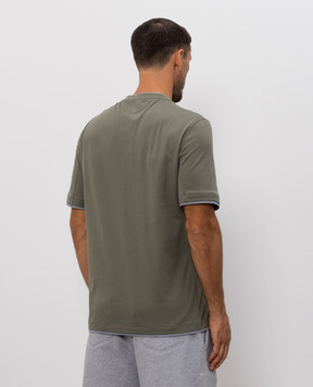 Brunello Cucinelli Футболка цвета хаки M0B137427