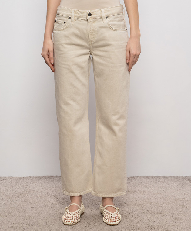 CITIZENS OF HUMANITY Бежевые джинсы Faye с патчем логотипа 22811248 изображение 3