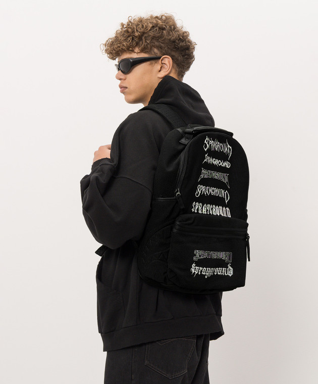 Sprayground Дитячий чорний рюкзак SIGNATURE 910B7265NSZ зображення 2