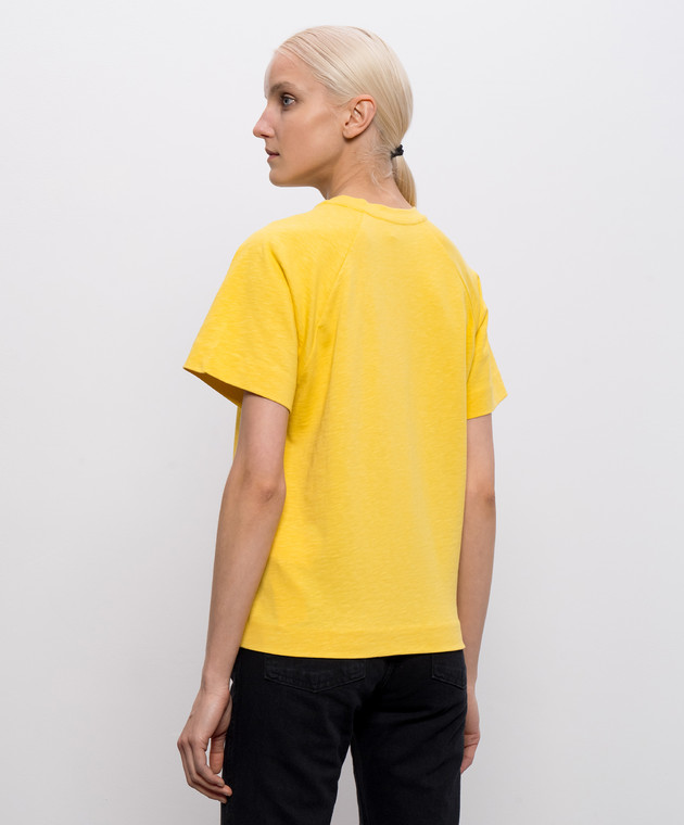 Max & Co Жовта футболка Oteso з льоном прямого крою MCOTESO зображення 4