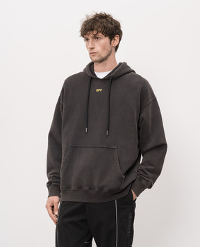 Off-White Черные худи с принтом Fallen Caravaggio 44MBB085S26F00B
