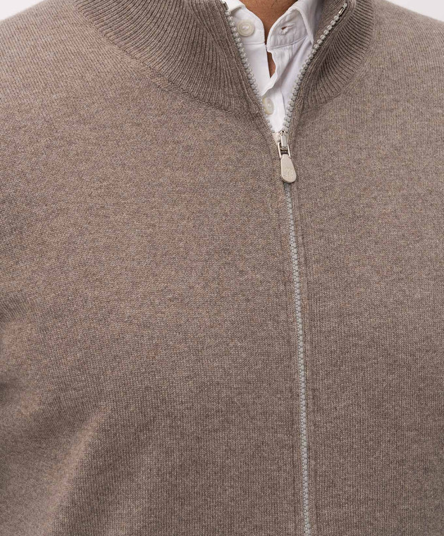 Brunello Cucinelli Кардиган коричневий з кашеміру M2200106 зображення 5