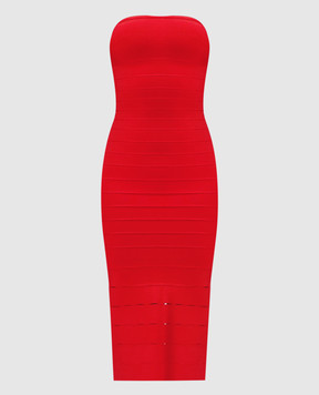 Herve Leger Красное платье Cassidy 46HLS8577228