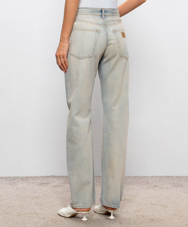 Maison Margiela MM6 Голубые джинсы с эффектом потертости S62LB0223M30055 изображение 4