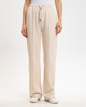 Moncler Бежеві спортивні штани з логотипом L10938H0000289B2V