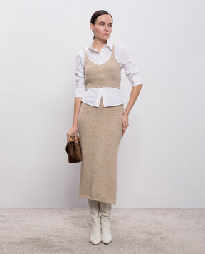 Peserico Бежевый топ с шерстью E98113F0509207