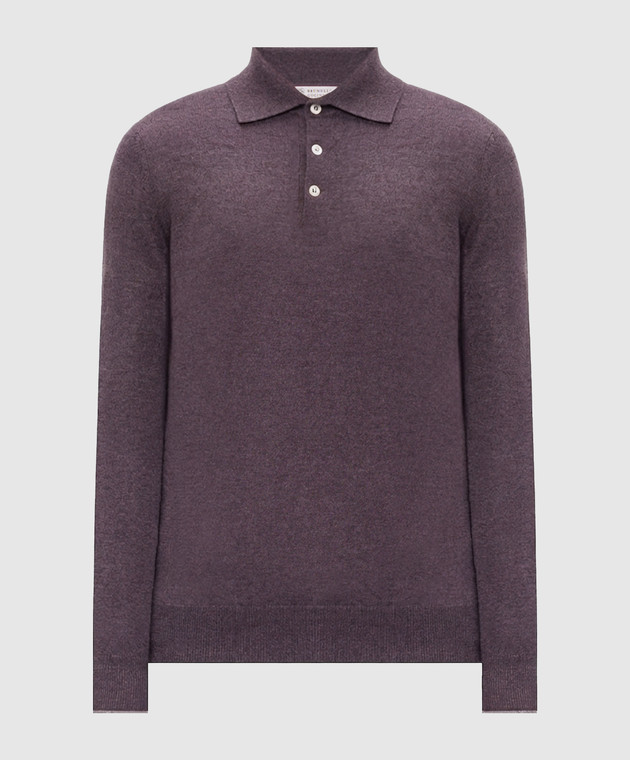 Brunello Cucinelli Фиолетовое поло из кашемира M2200295