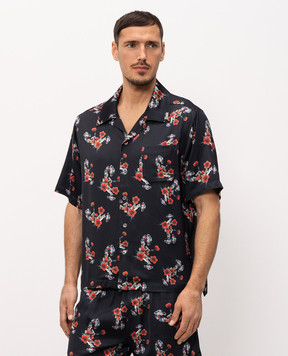 Rhude Черная рубашка с принтом RHSS26SR04358