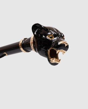 Pasotti Чорний ріжок для взуття Panther з кристалами Swarovski PFPEXX100