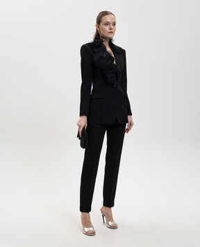 The Attico Чорний жакет з вовни з пір'ям страуса 260WCG00091WWW065FS