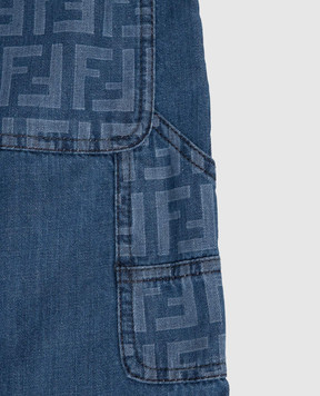 Fendi Детские синие джинсовые бермуды JMF584AVWI46