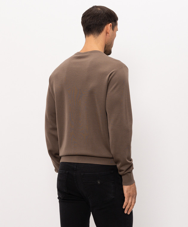 Stefano Ricci Коричневый джемпер из кашемира W505022G01W26301 изображение 4