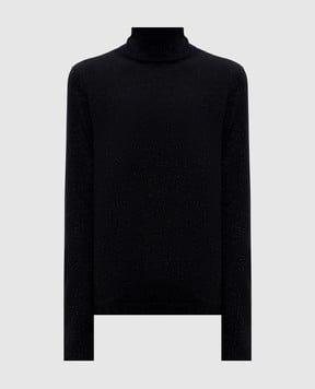 Allude Черный гольф с шерстью мериноса с люрексом 25564102
