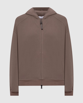 Brunello Cucinelli Коричнева спортивна куртка MN05NHF406
