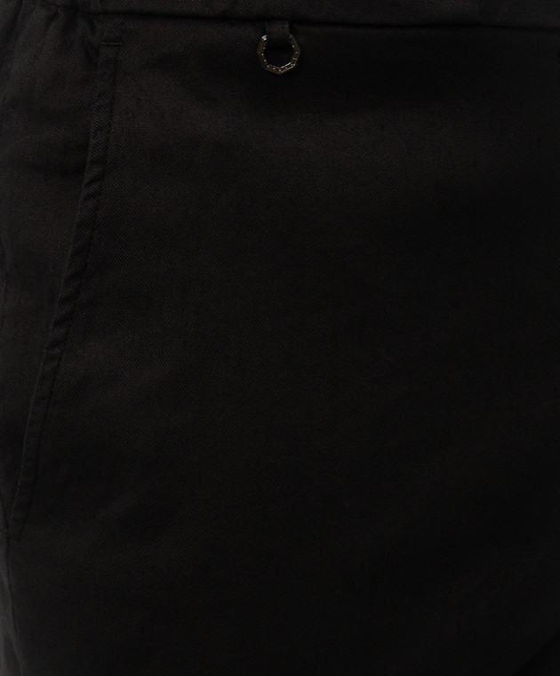 Stefano Ricci Черные брюки с льном M1T610005BLCTL1U изображение 5