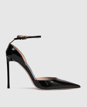 Tom Ford Черные кожаные лакированные босоножки VERTIGO W3849LCL072P