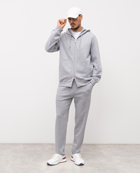 Brunello Cucinelli Меланжева спортивна куртка сірого кольору MW8639069G