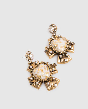 CelesteG Золотые серьги в форме сердца с кристаллами 2201